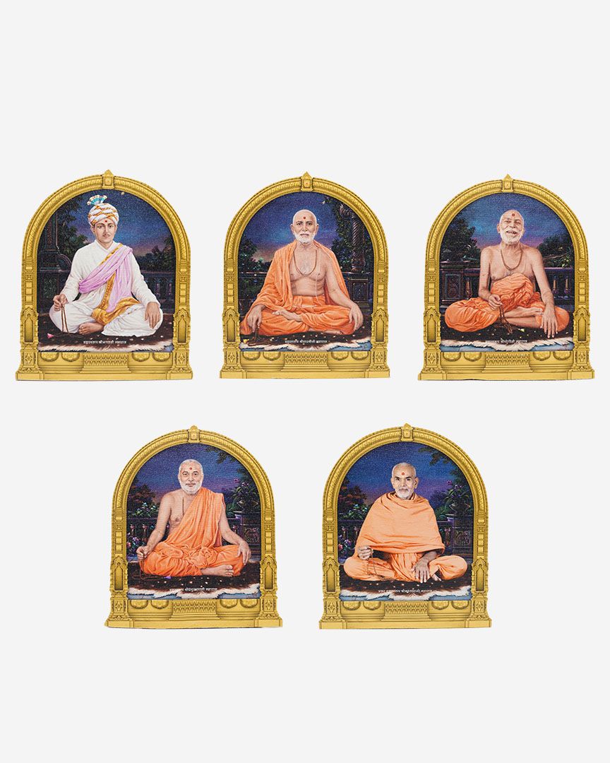 Zarukha Guruparampara (Guru lineage) Cutout Murti (Image) -  6" x 8"